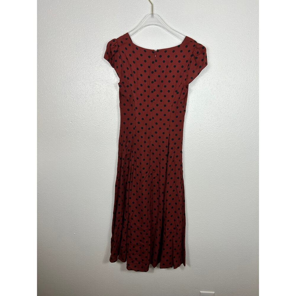 Reformation NWT Wilda Button up Midi Dress Fig Jam Dot Sz 0 Contemporary - Picture 12 of 12